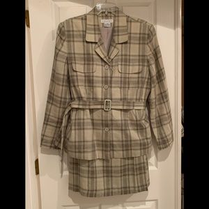 Two piece vintage linen suit.